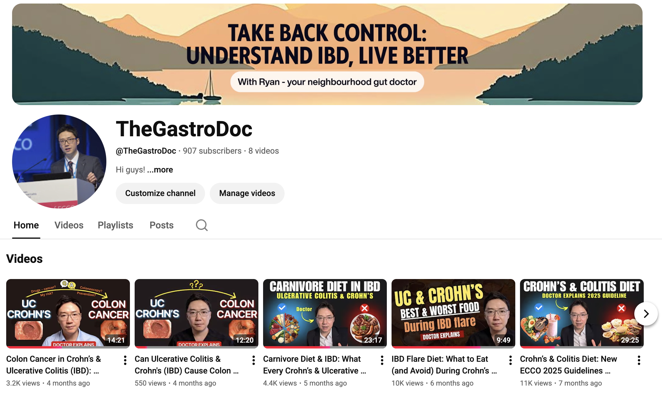 The Gastro Doc YouTube channel